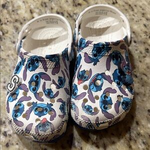 CROCS Disney Stitch Kids Clogs - Blue and Purple Child 11 unisex